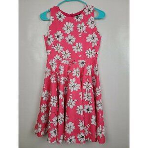 BlackButterfly Kids Girls Pink Daisy Vintage 50s Fit Flare Audrey Dress Sz 11-12